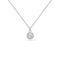 Solitaire Halo Necklace