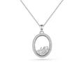 Oval Halo Pendant