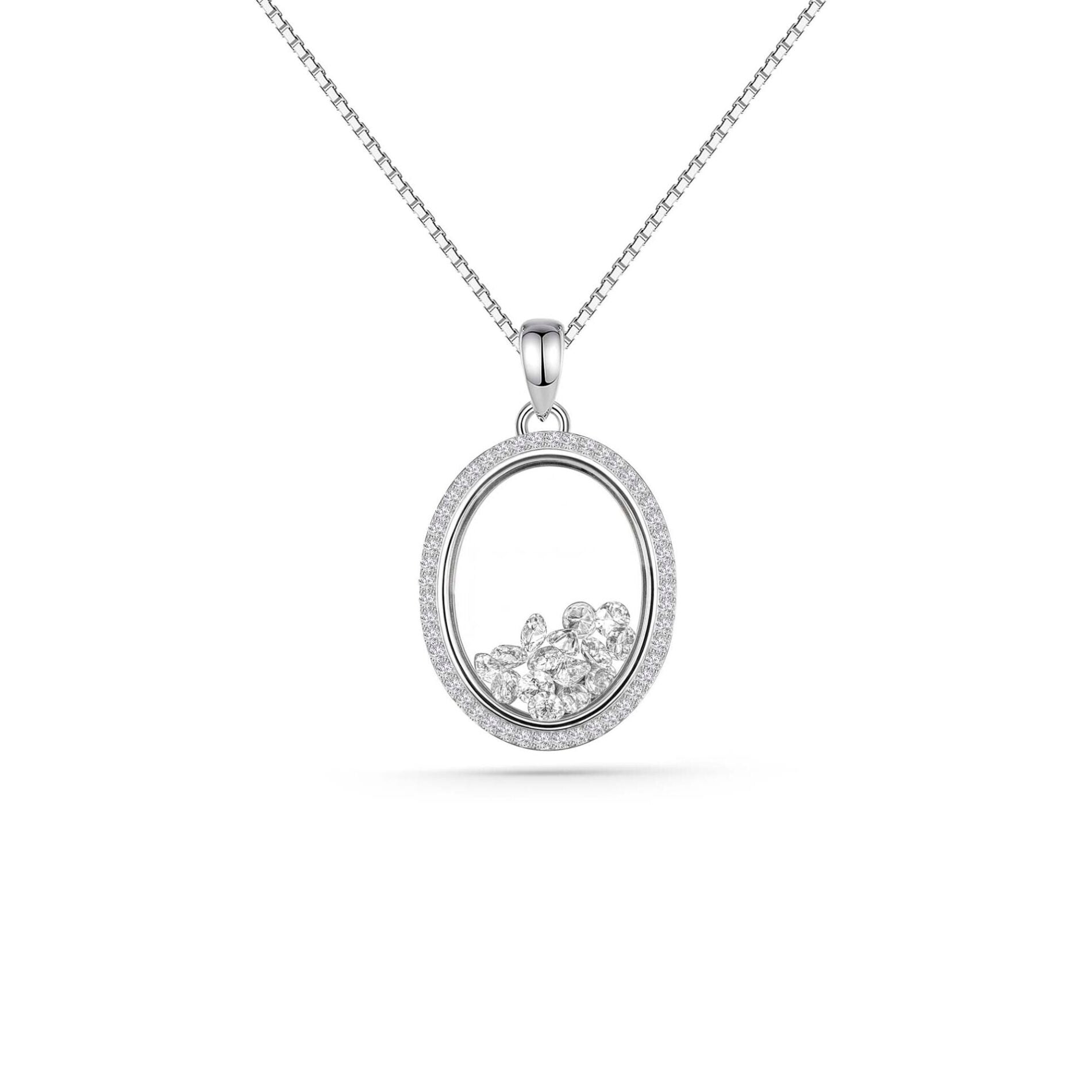 Oval Halo Pendant