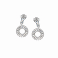 Baguette Halo Studs