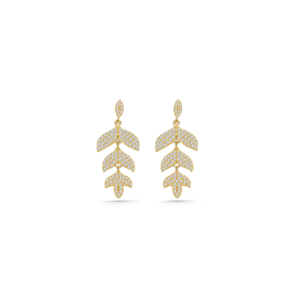 Pavé Leaf Drops